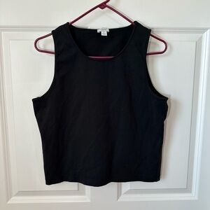 J. Crew Black Crop Tank Top Size L